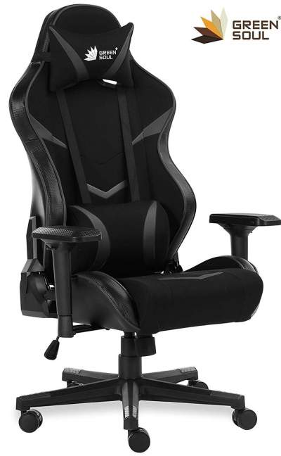 Green Soul Fabric and PU Leather Beast Gaming Ergonomic Chair